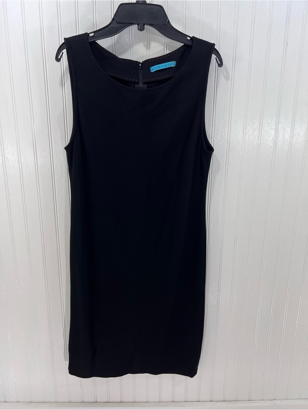 Alice + Olivia Black Sleeveless Shift Dress LBD Estimated Size S